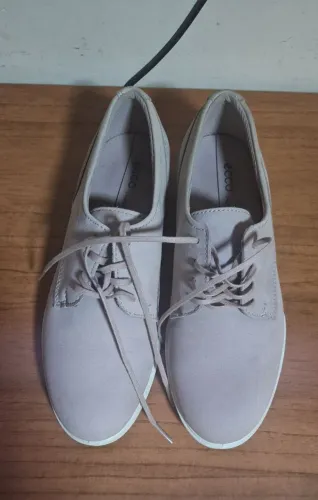 Sapato Oxford Cinza/Bege Claro Feminino 