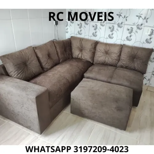 Sofá Sandero de Canto + Puff - Conforto, Estilo e Qualidade Direto da Fábrica