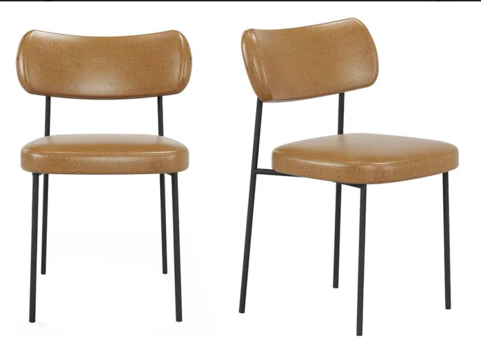 Kit cadeira Milla no courissino Caramelo 