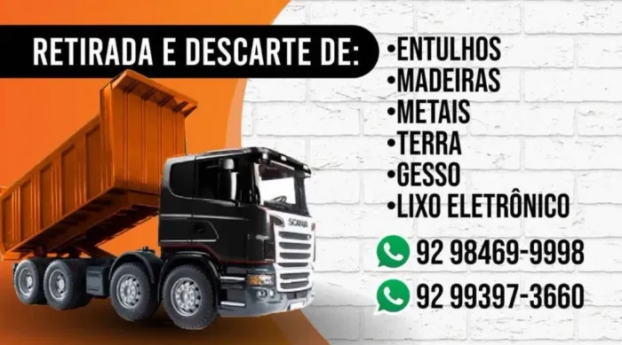 Coleta de entulho (com ou sem ajudante )