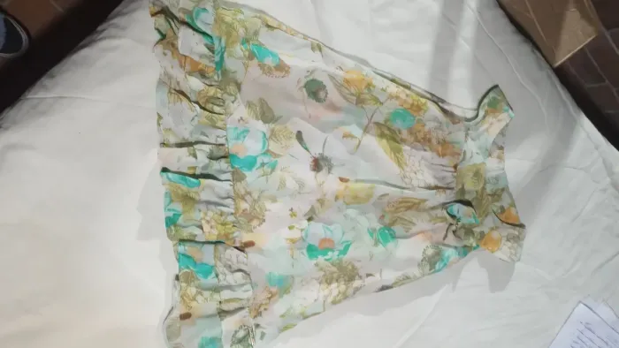 Vestido Floral Infantil com Babados