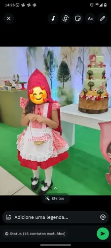 Vestido de Festa - Chapeuzinho Vermelho 5 anos