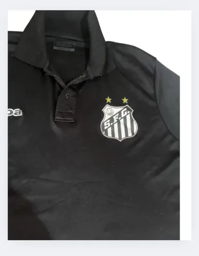 Camisa Polo Santos Kappa - Oficial - Preta
