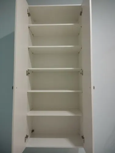 Armário Organizador Branco com Prateleiras