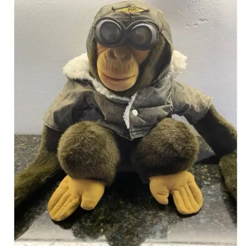 Lote casal de macacos pelúcias importados. 