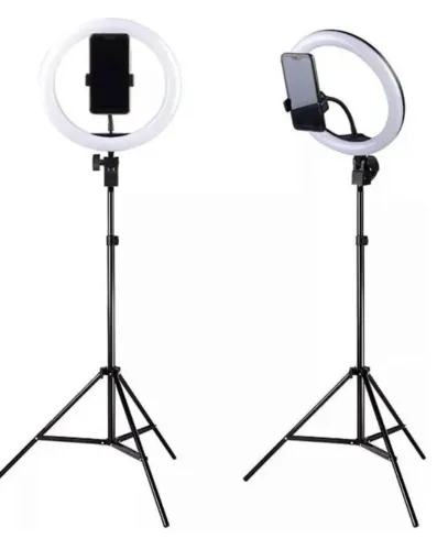 Ring Light Iluminador Portátil 10 polegadas c/ Tripé 2,10 ( Promoção)