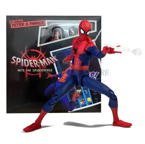 Action figure Peter B. Parker Spider man homem aranha no aranhaverso tipo sh Figuarts 