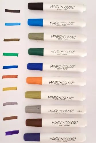 conjunto 10 canetas profissional magic color soft type