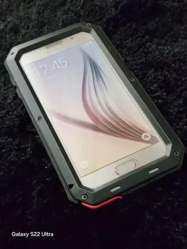 Capa case parafusado para galaxy s9 plus s6 blindagem metal parafusado