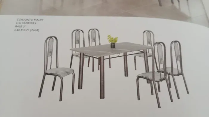 Mesa de cozinha 6 cadeiras
