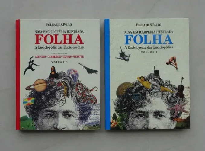 Enciclopédia ilustrada Folha - 2 volumes - nova