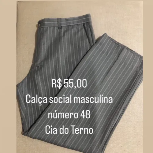 Calça Social Masculina 48 Cia do Terno