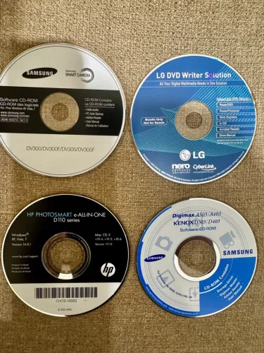 CDs de Software Diversos - Samsung, HP, LG e Digimax
