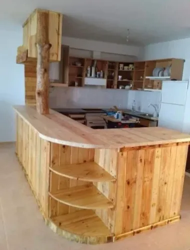 Balcão de madeira por encomenda