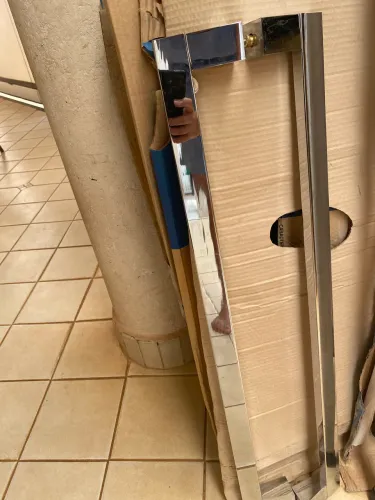 Puxador para porta de inox cromado