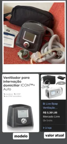 Ventilador para internação domiciliar 