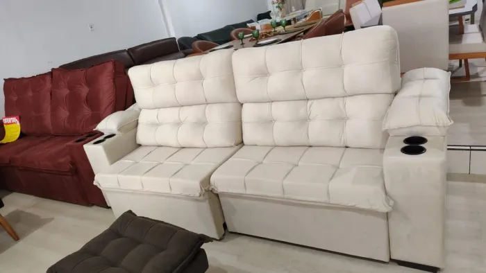 Sofá retrátil promoção pronta entrega