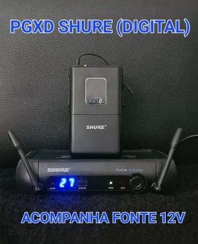 TRANSMISSOR SHURE PARA INSTRUMENTOS E VOZ COM CABO P10 4 PINOS E ADAPTADOR PARA 3 PINOS