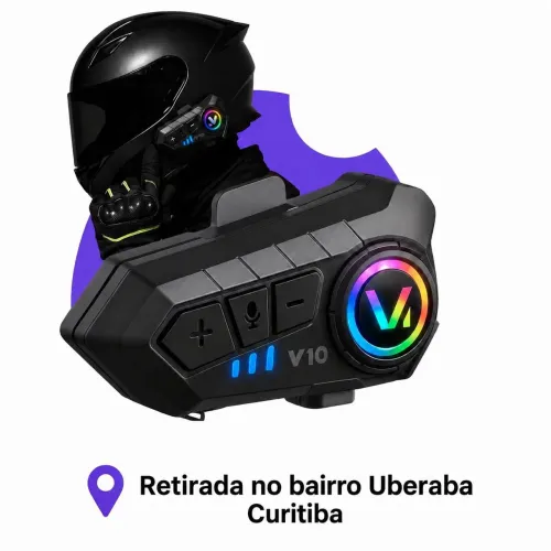 Intercomunicador para capacete V10 40r$. Qualquer 2 sai por 80r$