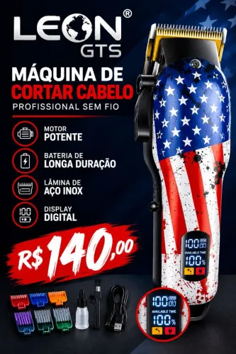 Máquina profissional recarregável com regulagem e 8 pentes /MEGA PROMOÇÃO 