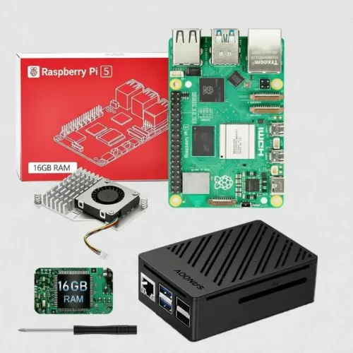 Raspberry Pi5 16gb Ram Cooler Ativo Case Dissipador Kit