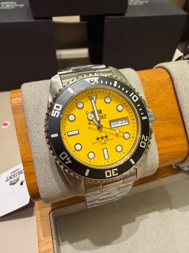 Relógio Orient Automático Submariner Masculino - NH3SS011 Y1SX Amarelo 42mm
