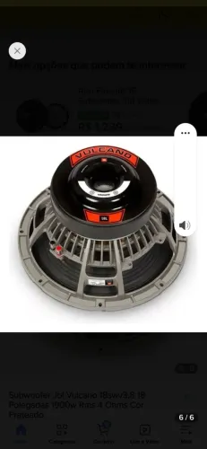 SUBWOFER JBL VULCANO ULTIMAT 3.8 18"