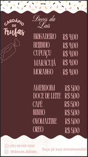 ? Trufas artesanais <br>Sabor, qualidade e carinho em cada detalhe ?<br>Encomendas abertas ?