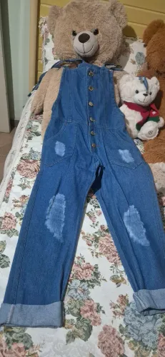 Macacão Jeans Menina