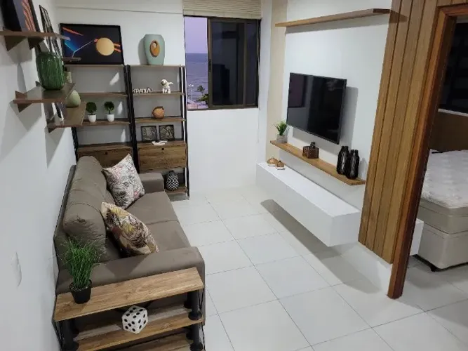 FLAT mobiliado em Boa Viagem, 1 quarto, Novo, Aconchegante, vista para o Mar.