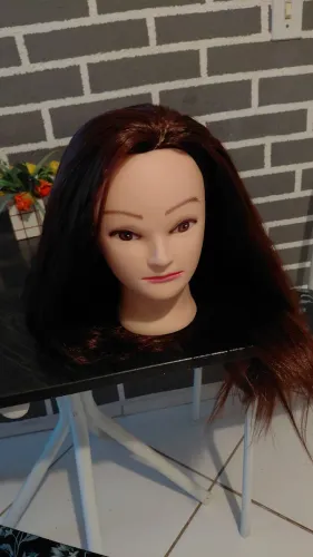 Cabeça de boneca para treino cabeleireiro