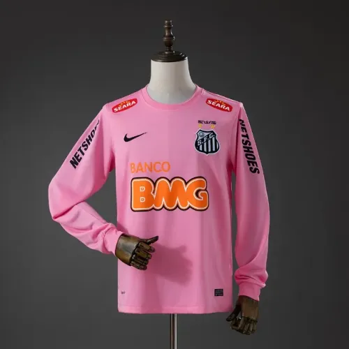 Camisa Santos Retrô Manga Longa Rosa 12/13
