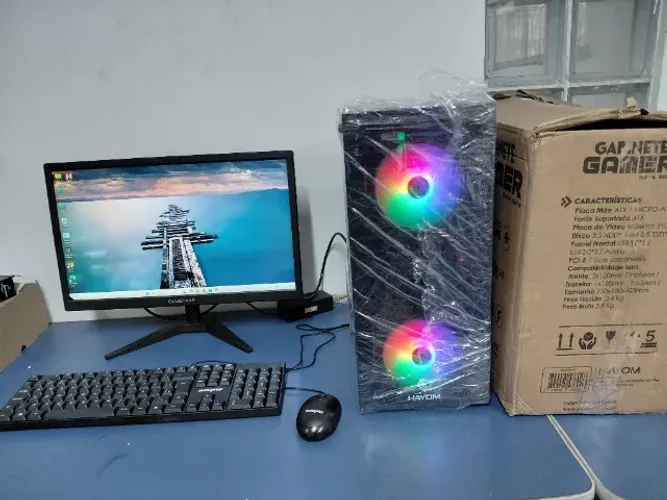 Computador Completo Gamer i5 7500 Ssd 480 Ram 16Gb Rx 580 Monitor 20 Zerado