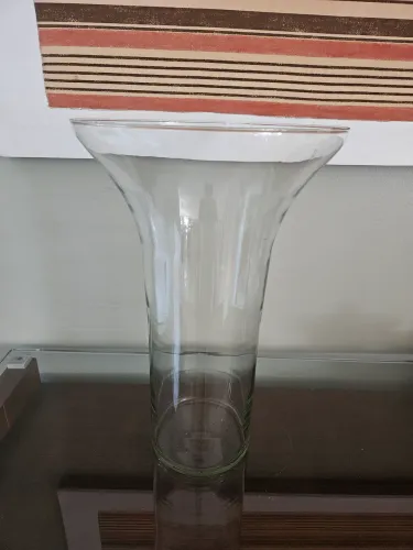 Vaso Alto Decorativo em Vidro