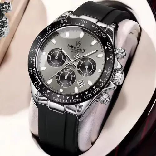 Relógio Naviforce NF8054 Original Cronógrafo Pulseira Silicone