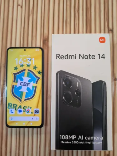 Xiaomi REDMI NOTE 14 256GB / 16 RAM Matte Black NOVO LANÇAMENTO NA CAIXA