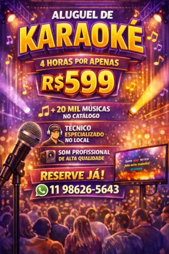 Karaokê para locação