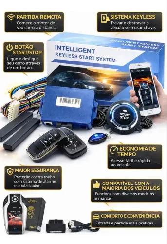 Kit Start/Stop Inteligente com Chave por Presença (RFID) e Bluetooth