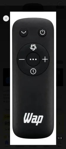 Controle Remoto Ventilador Portátil Wap
