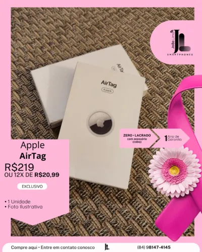 APPLE AIRTAG, (01 UNIDADE), LACRADO, EXCLUSIVO!