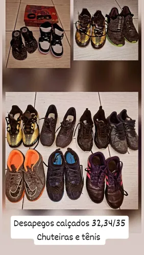 Tenis e chuteiras 34