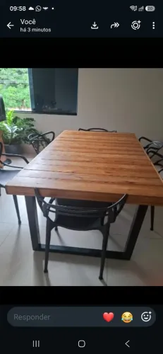 Mesa de Madeira de Demolição