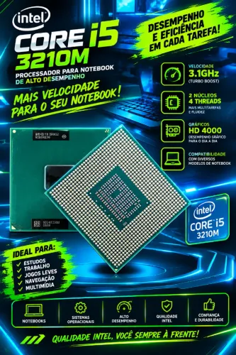 Processador INTEL Core i5 3210M 3 Geração Notebook 3.1GHz 2 Núcleos & 4 Threads
