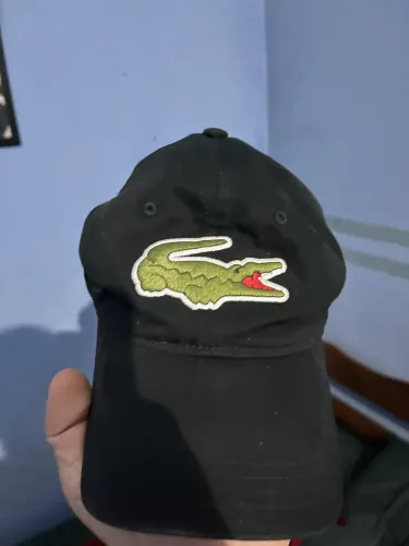 Boné Lacoste  Big Croc Fita de Couro Relíquia 