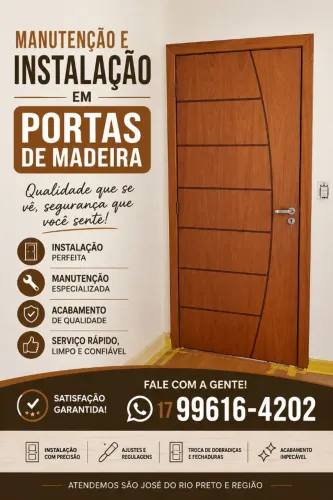 Instalação de porta de madeira de correr ou normal