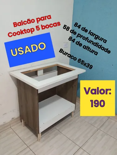 Balcão para Cooktop 5 bocas USADO 