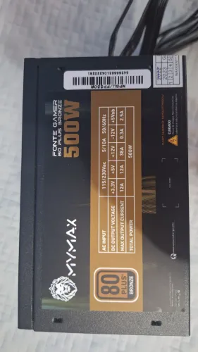 FONTE 500W 80 PLUS BRONZE MYMAX