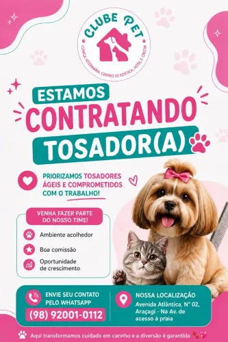 VAGAS PARA TOSADOR(A)