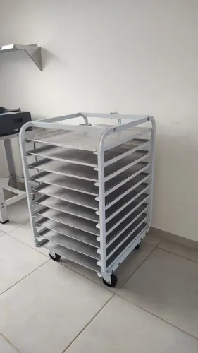 Estante Aberta Carrinho (armário esqueleto) para 10 Assadeiras Imeca