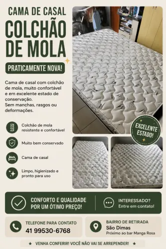 Cama Box Casal de Molas Castor Tecnopedic Ótimo Estado (cama e base)